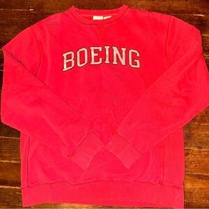 Official Large Boeing Red Crew Neck